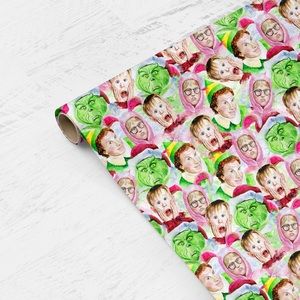 Christmas Movie Characters Wrapping Paper Roll - 10FT